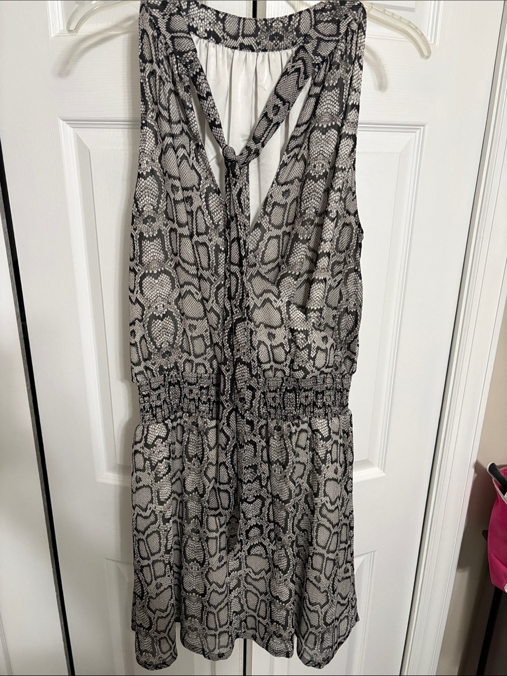 Black & White Snake Print Dress - Picture 3 of 5